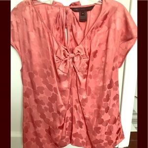 Marc By Marc Jacobs Satin Cap Steve Blouse, XS.